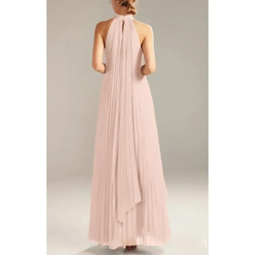 AW BRIDAL 4 S pearl pink Louise chiffon bridesmaid formal maxi dress NEW B143 - Picture 2 of 5